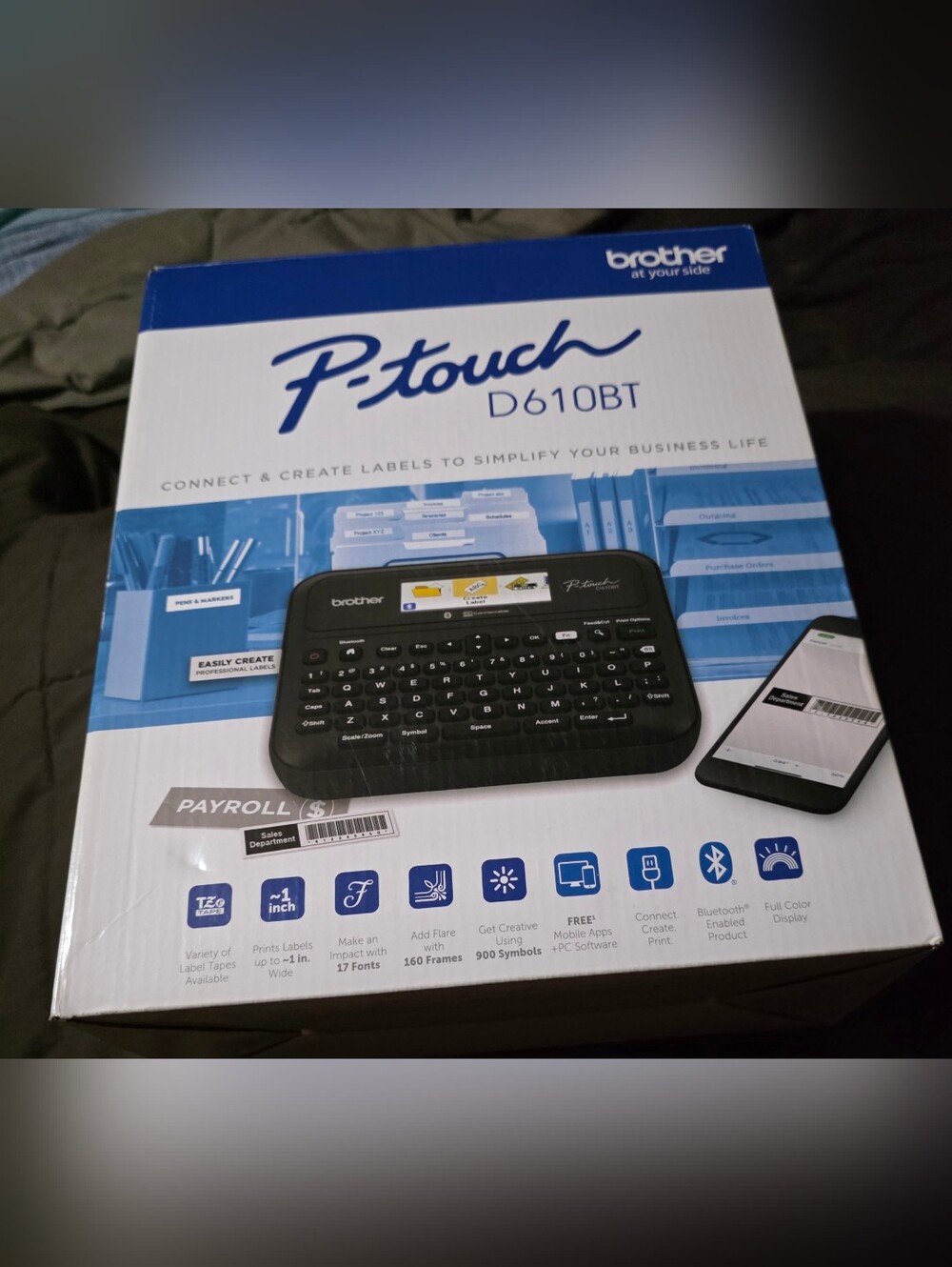 Brother® P-touch PT-D610BT Professional Connected Label Maker W/ Bluetooth. BNIB - Picture 5 of 8